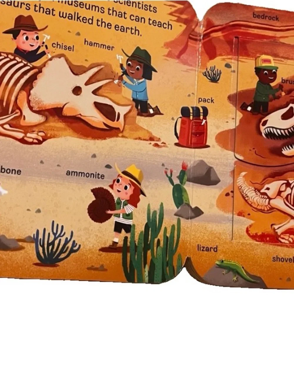 Peek-a-Flap DINO Lift-the-Flap Children's Board Book Jaye Garnett Dinosaur Toy